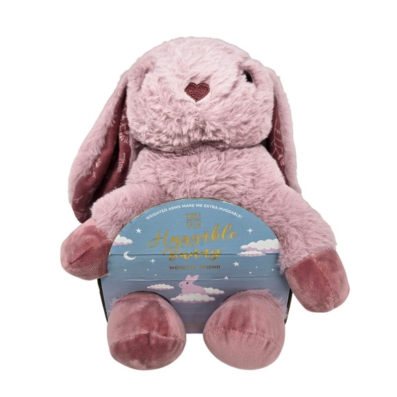 Cuddle & Calm Other - Cuddle & Calm Huggable Bunny Weighted Friend Pink Plush 1kg 2.2lb Rabbit